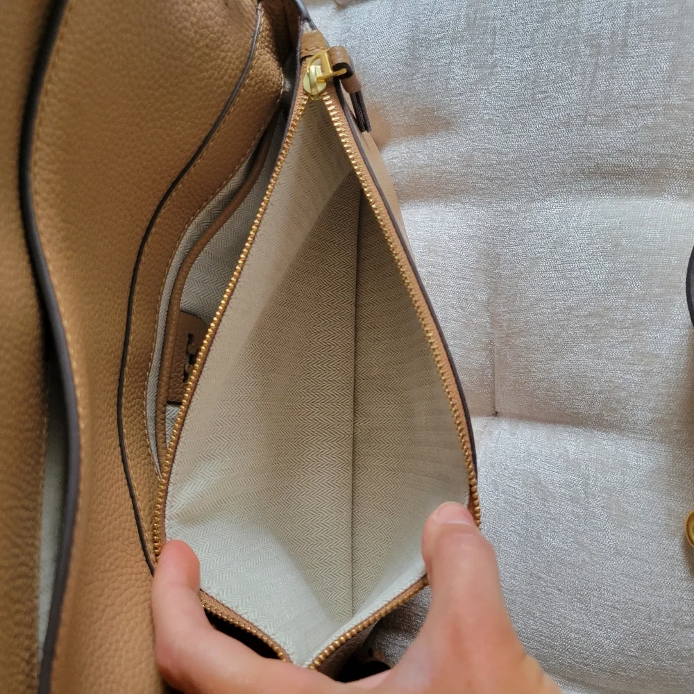 Tory Burch Tan Leather Crossbody with Tassel